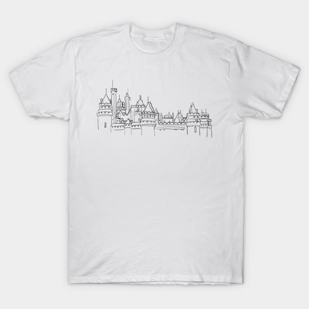 Camelot Outline T-Shirt by alxandromeda